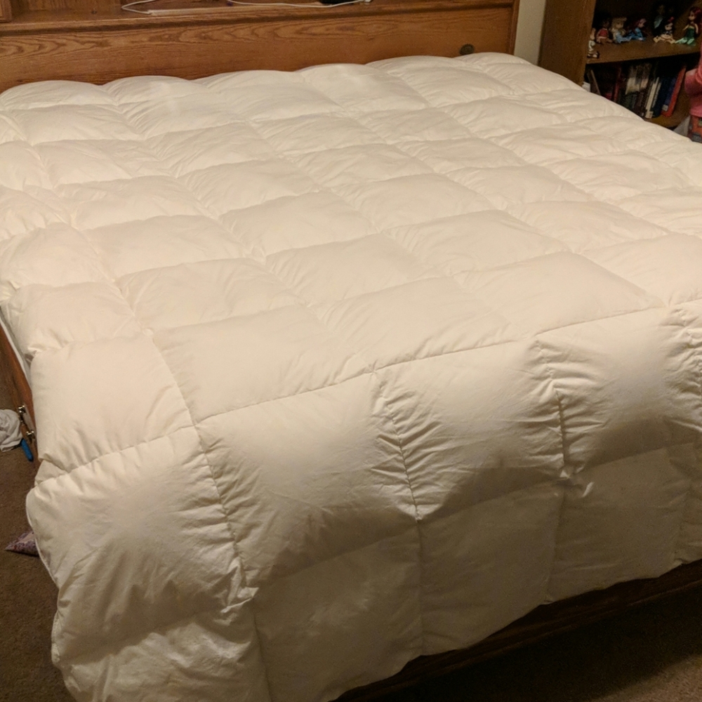 Ll bean box stitch goose down comforter warm